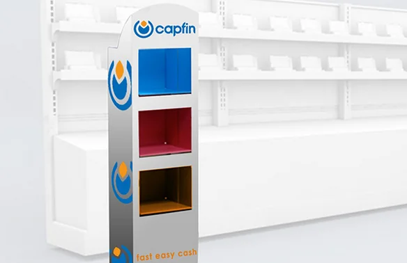Pop-up totems with sleeve